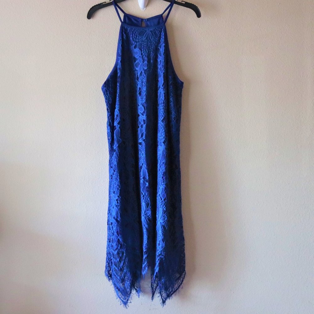 Women's Blue Lace Dress